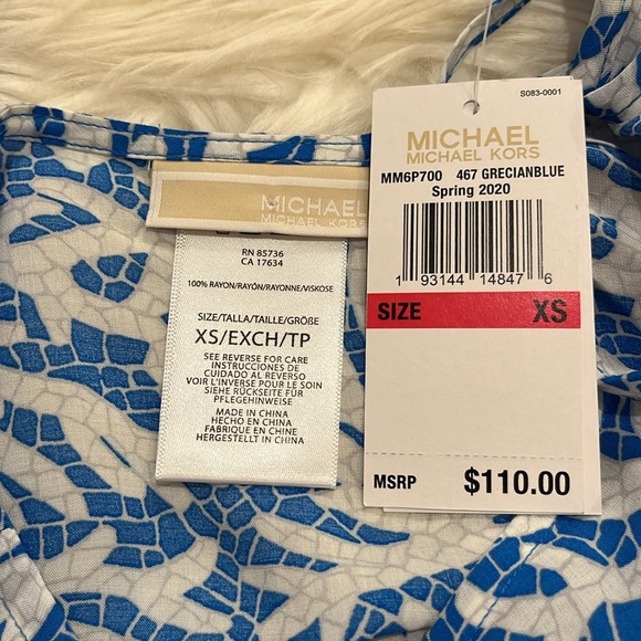 NWT MICHAEL Michael Kors Swim Cove Up Tunic Dress ~ in Grecian Blue - Picture 13 of 14